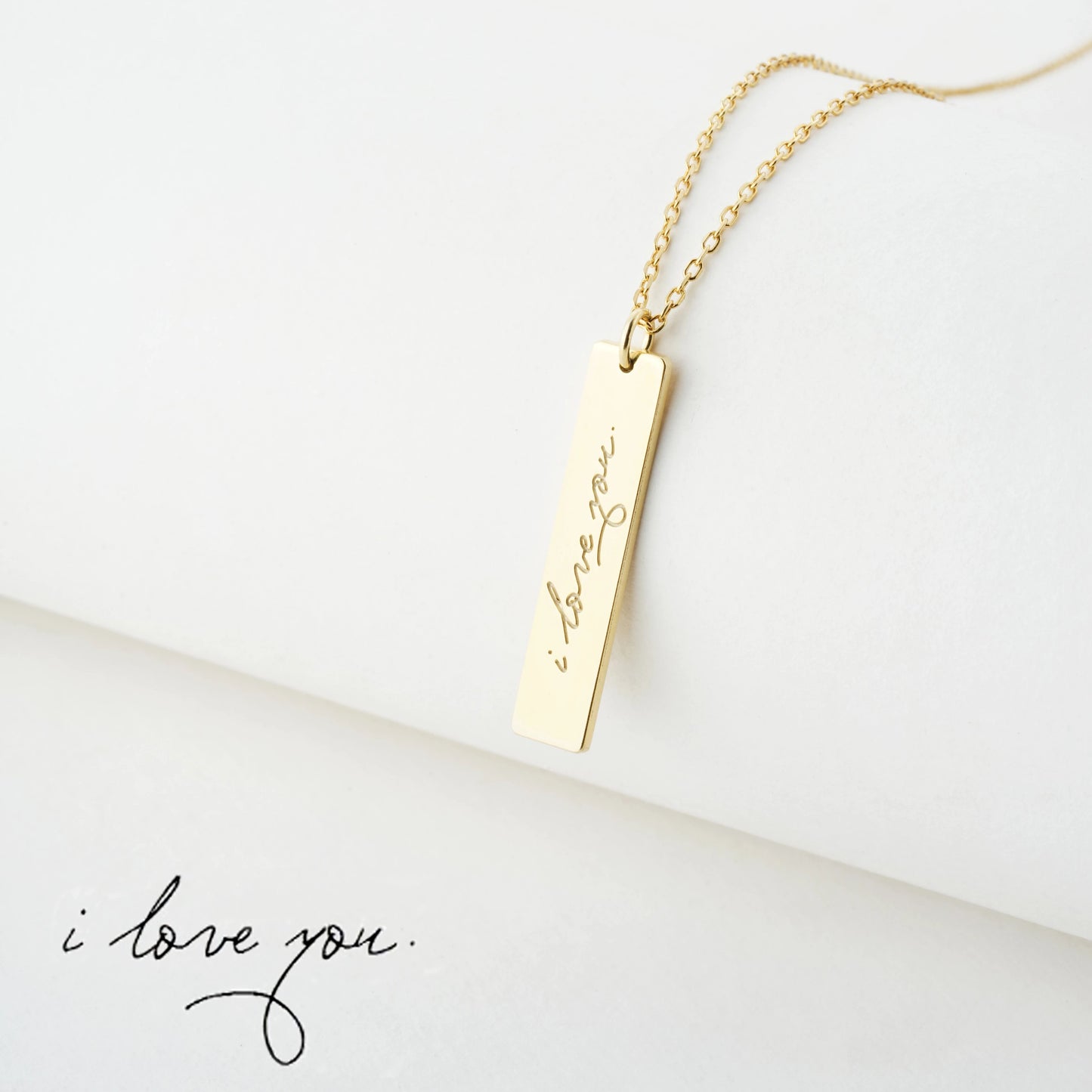 Handwriting Bar Necklace