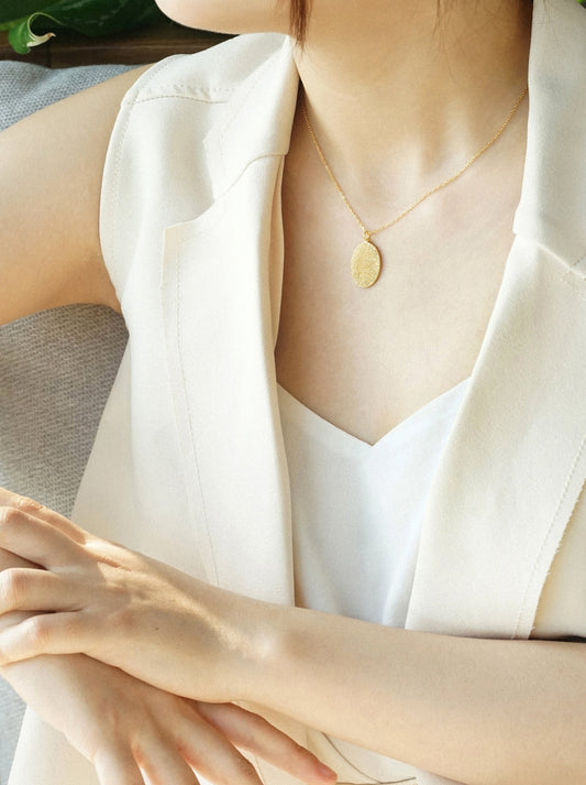 Oval Fingerprint Necklace