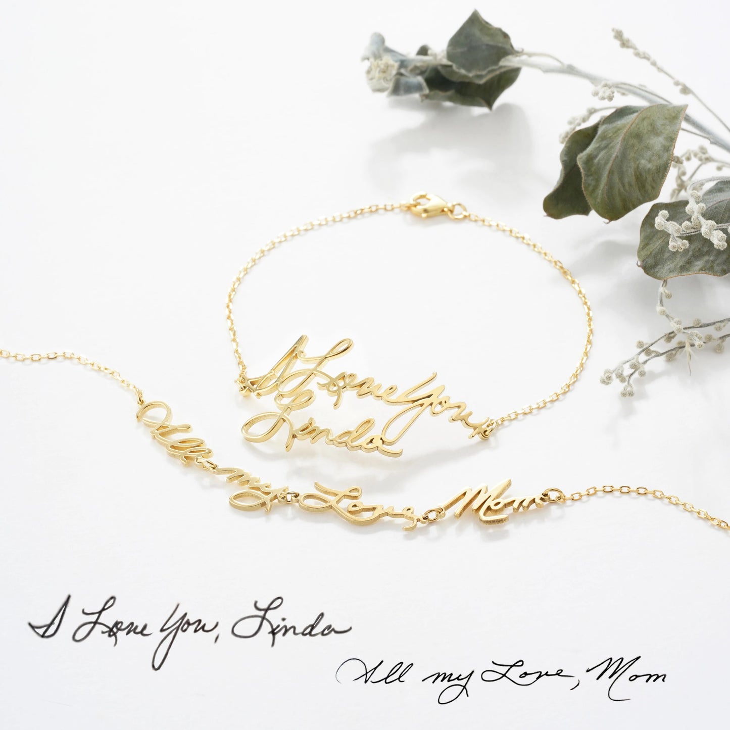 Delicate Handwriting Bracelet