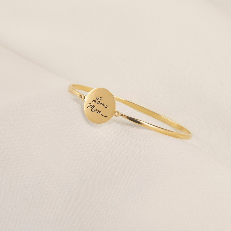 Handwriting Circle Bracelet