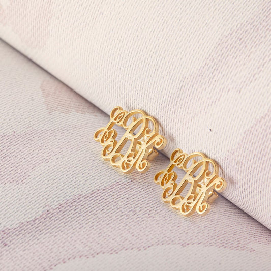 Script Monogram Earrings