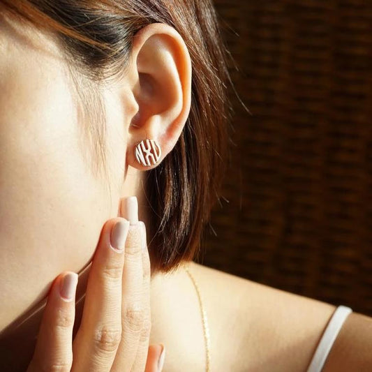 Circle Monogram Earrings