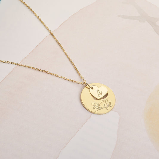 HandwritingHeart Necklace | Thumbprint necklace | Keepsake Necklace | Memorial Necklace | Signature necklace | Remembrance necklace