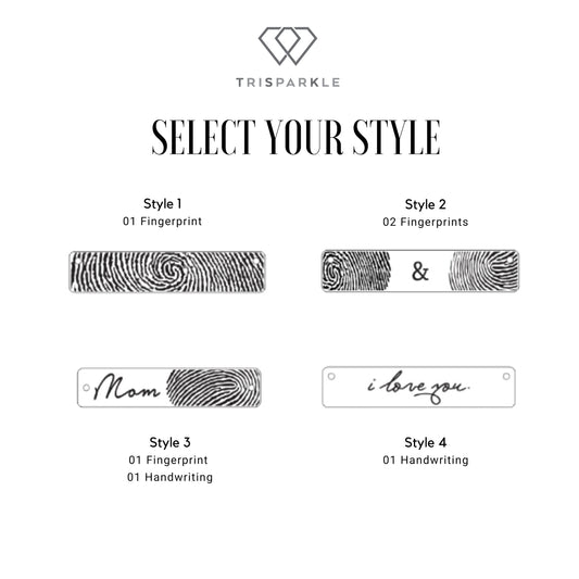 Bar Fingerprint Necklace |  Signature necklace | Thumbprint necklace | Handwriting Necklace | Memorial Necklace | Remembrance necklace