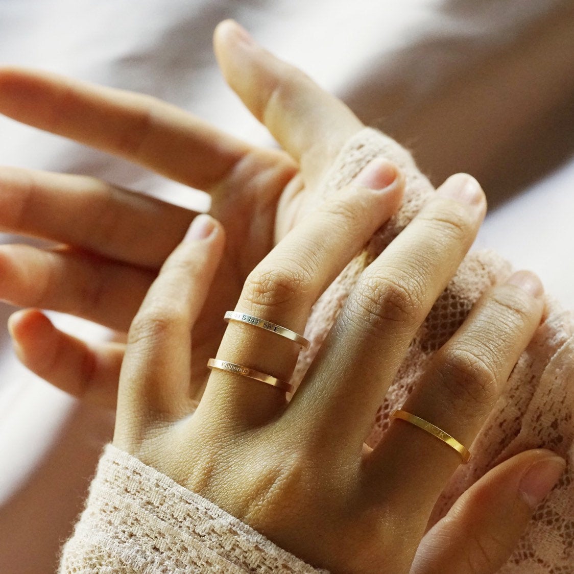 Personalized Dainty Ring