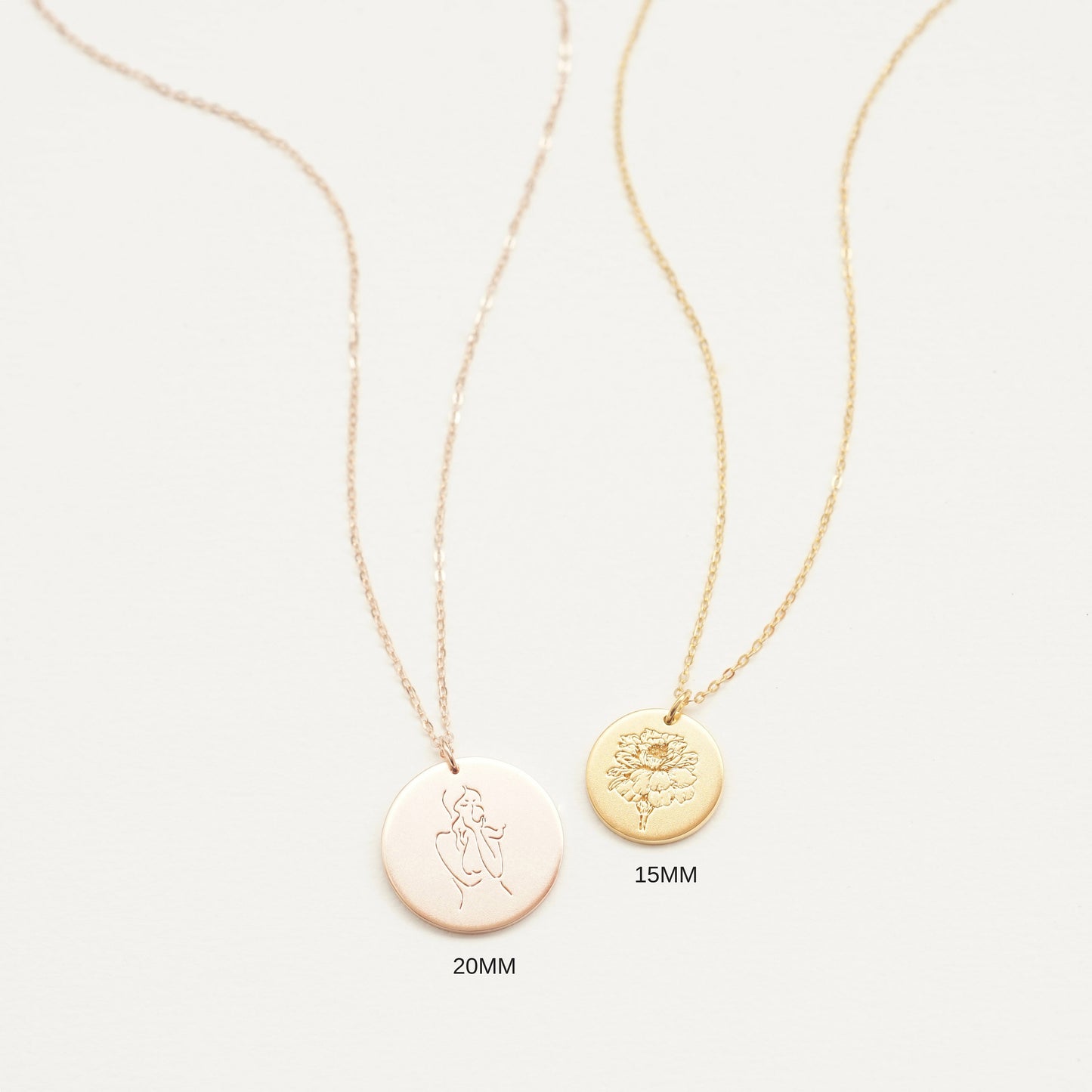 Personalized Mother's Day Gift | Birth Flower Necklace | Mother Daughter Necklace | Gold Plated Necklace | Delicate Custom Necklace for Mom