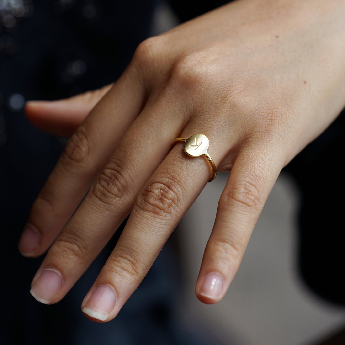 Personalized Name Oval Ring