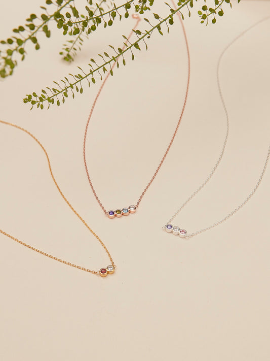 Mother's Day Gift, Dainty Birthstone Necklace, Personalized Birthstone Charm, Birth Month Jewelry, Gift For Her, Birthday Gift