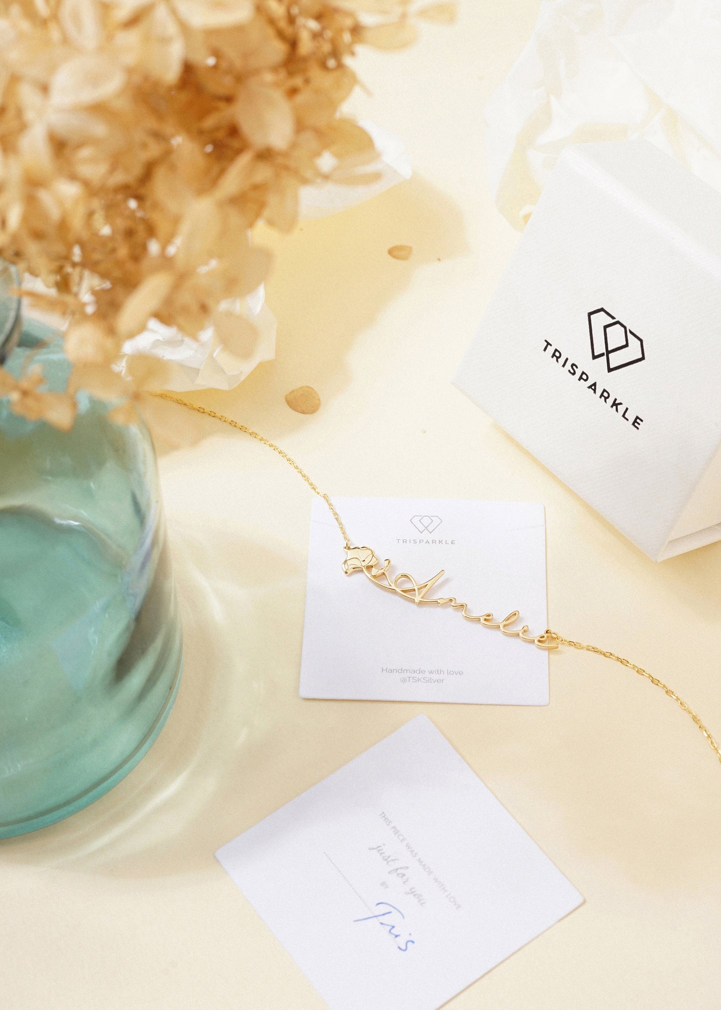 Mother's Day Gift | Personalized Birthflower Necklace with Custom Name | Personalized Name Necklace | BirthFlower Necklace