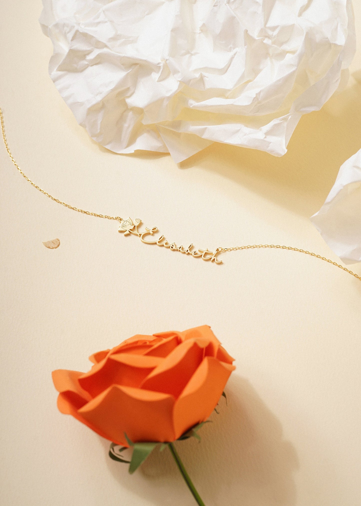 Mother's Day Gift | Personalized Birthflower Necklace with Custom Name | Personalized Name Necklace | BirthFlower Necklace