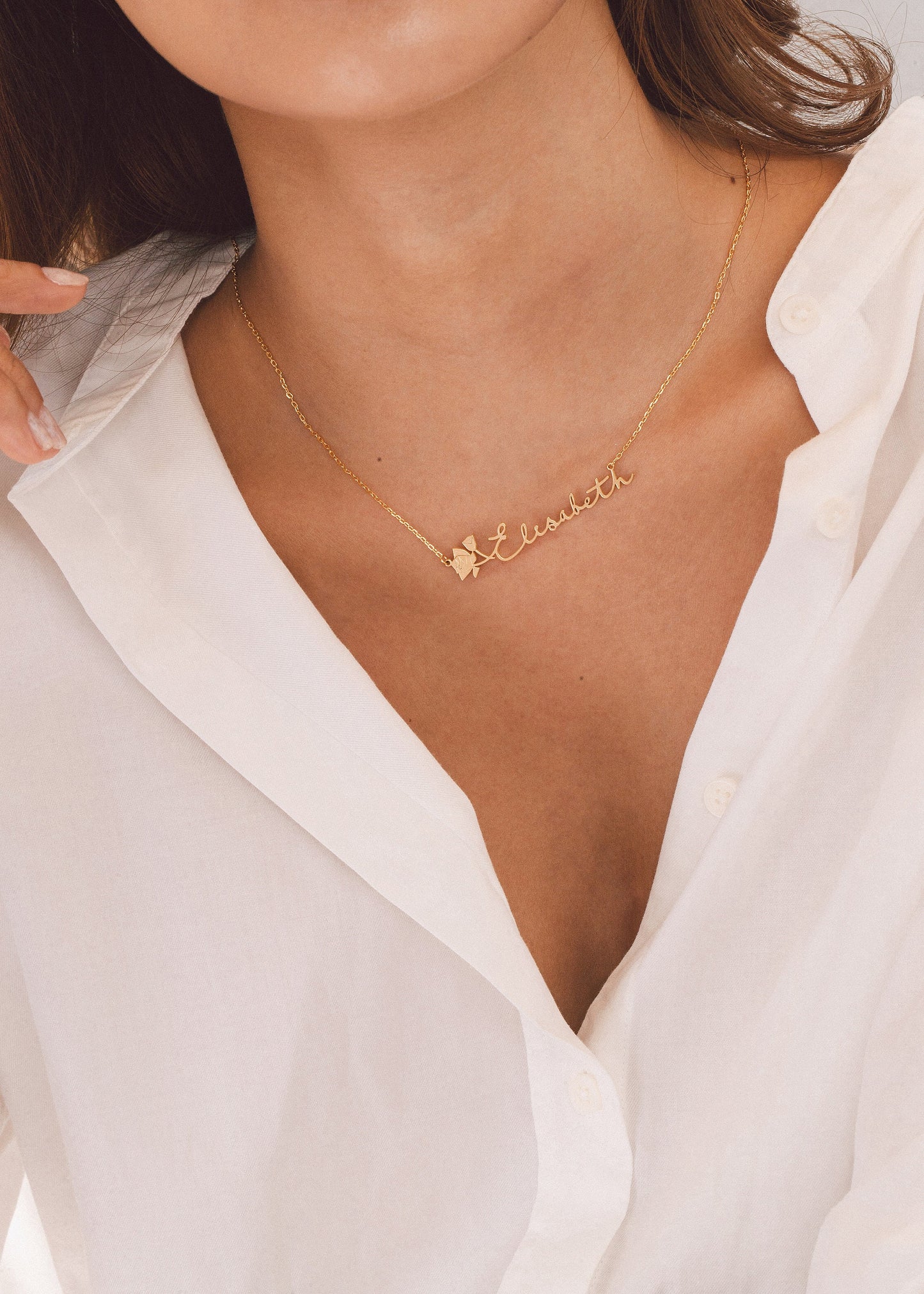 Mother's Day Gift | Personalized Birthflower Necklace with Custom Name | Personalized Name Necklace | BirthFlower Necklace