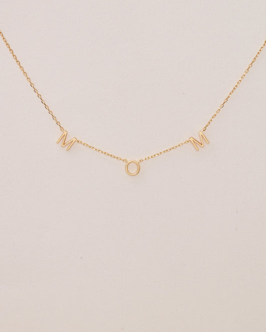 Mama-Mom-Love Letter Necklace | Mother's Day Gift| Minimal Necklace | New Mom Gift| Pregnancy Necklace|Gift For Mom | Baby Shower Gift
