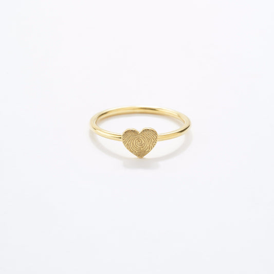 Fingerprint Heart Ring