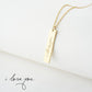 Handwriting Bar Necklace