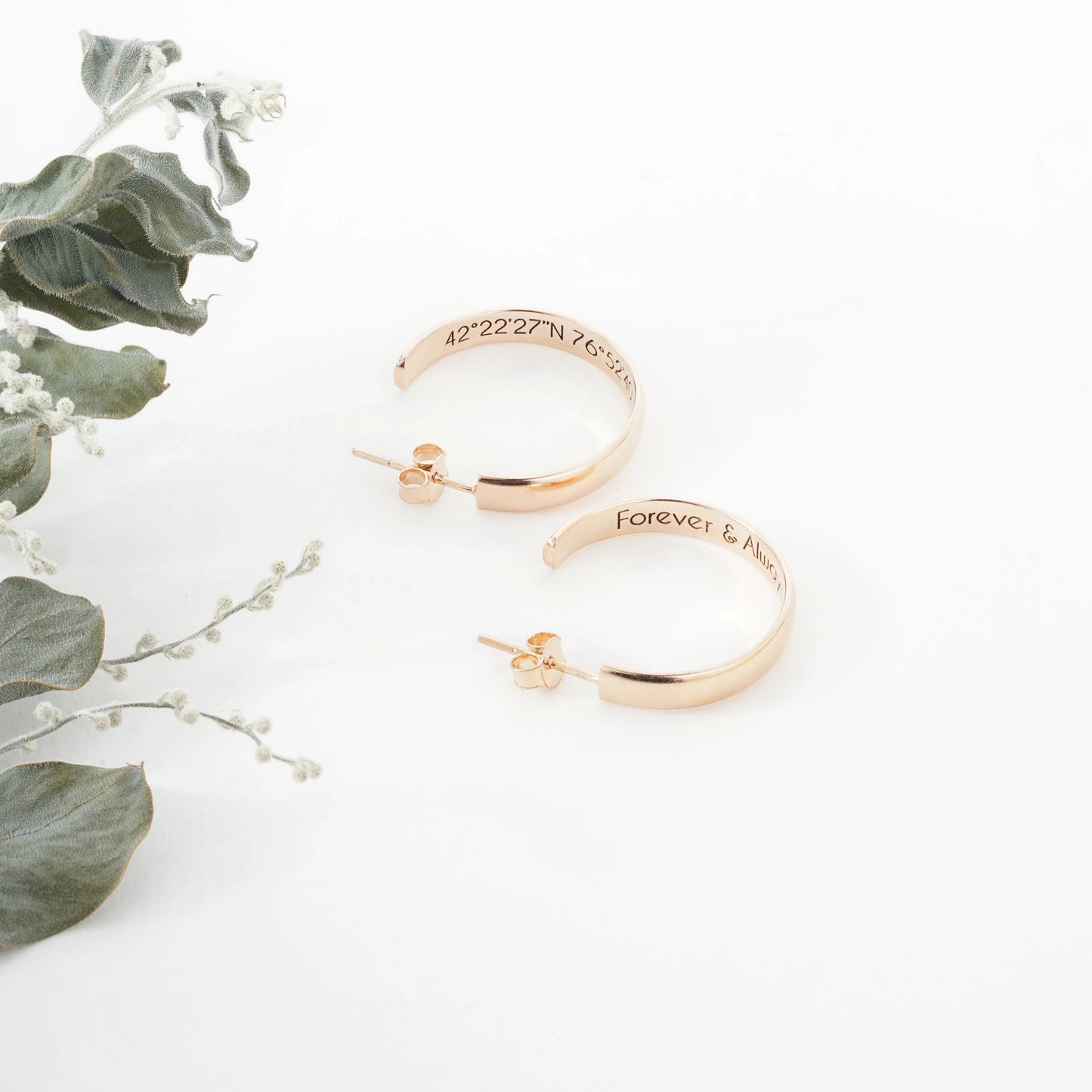 Personalized Hoop Earrings