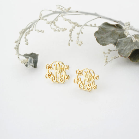 Script Monogram Earrings