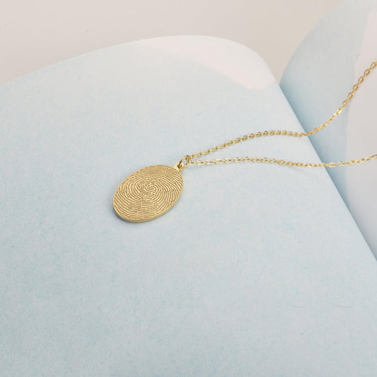 Oval Fingerprint Necklace