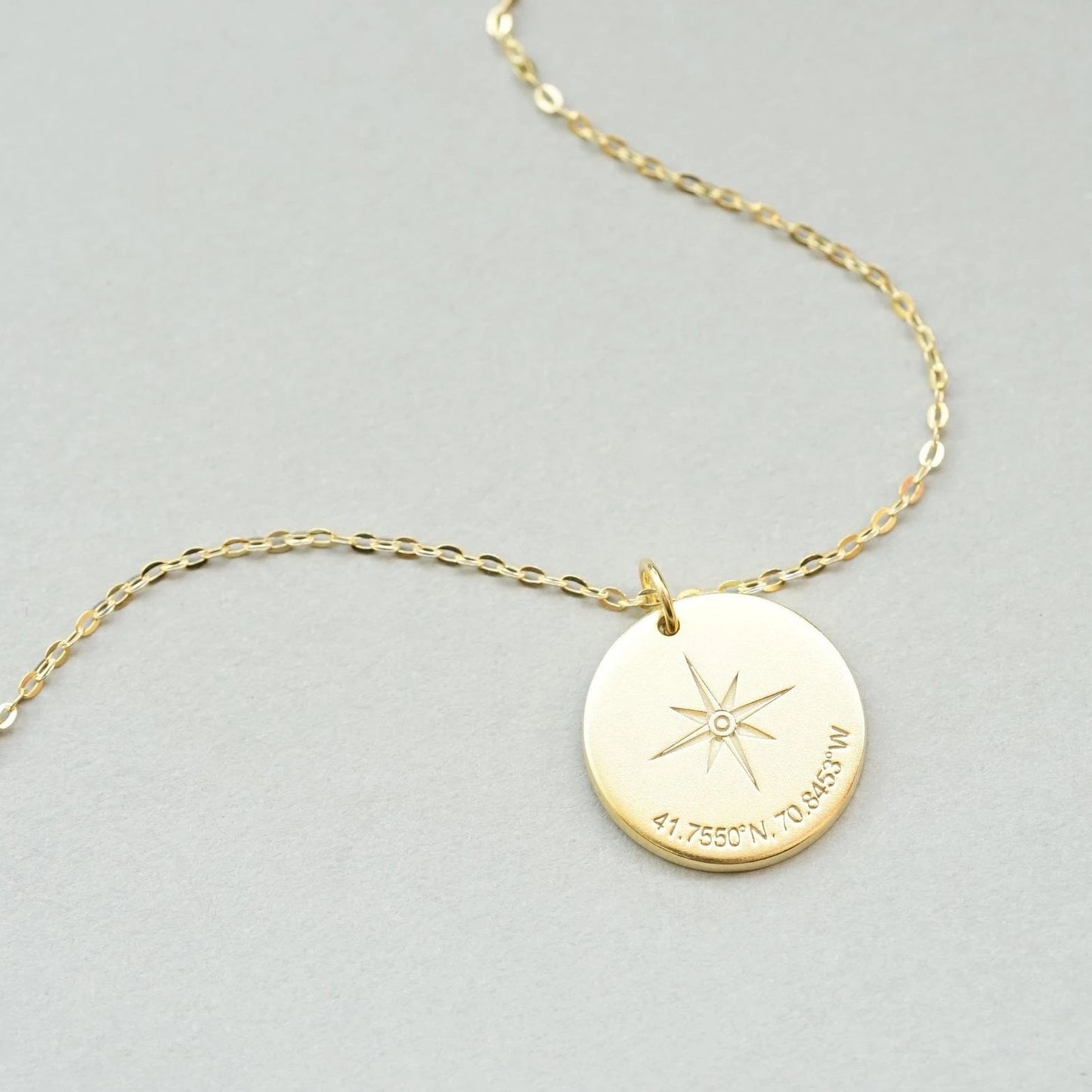 Personalized Compass Necklace