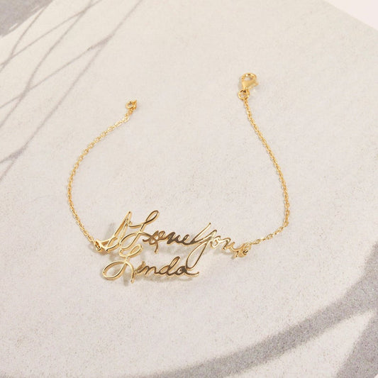 Delicate Handwriting Bracelet