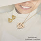 Monogrammed Heart Necklace | Monogram Earrings | Custom Monogram Necklace | Name Initials Necklace | Children Name Necklace | Gift for mom