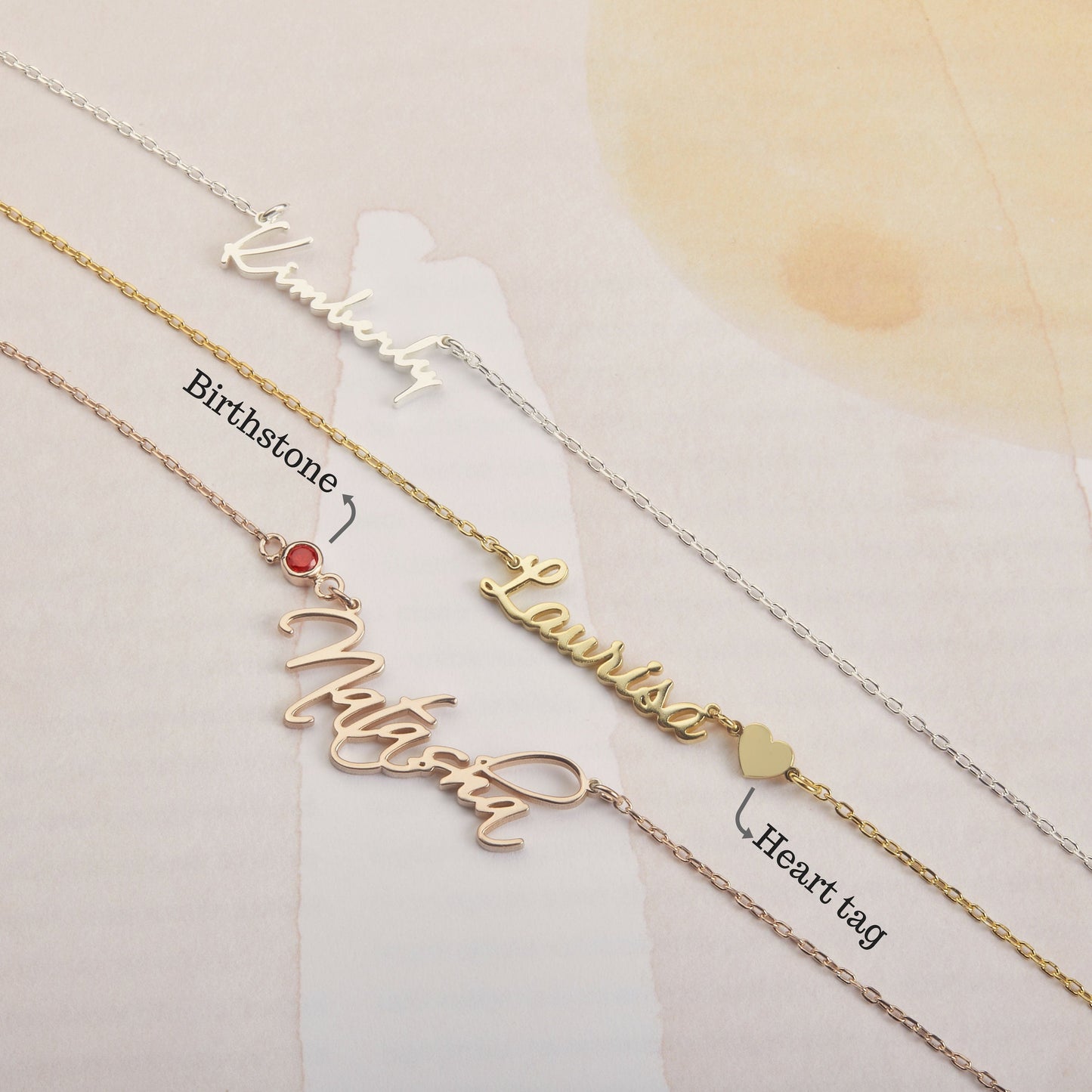 Triple Name Necklace | Baby Name Necklace | Custom Name Jewelry | Dainty Name Necklace |  Personalized Children Name Necklace