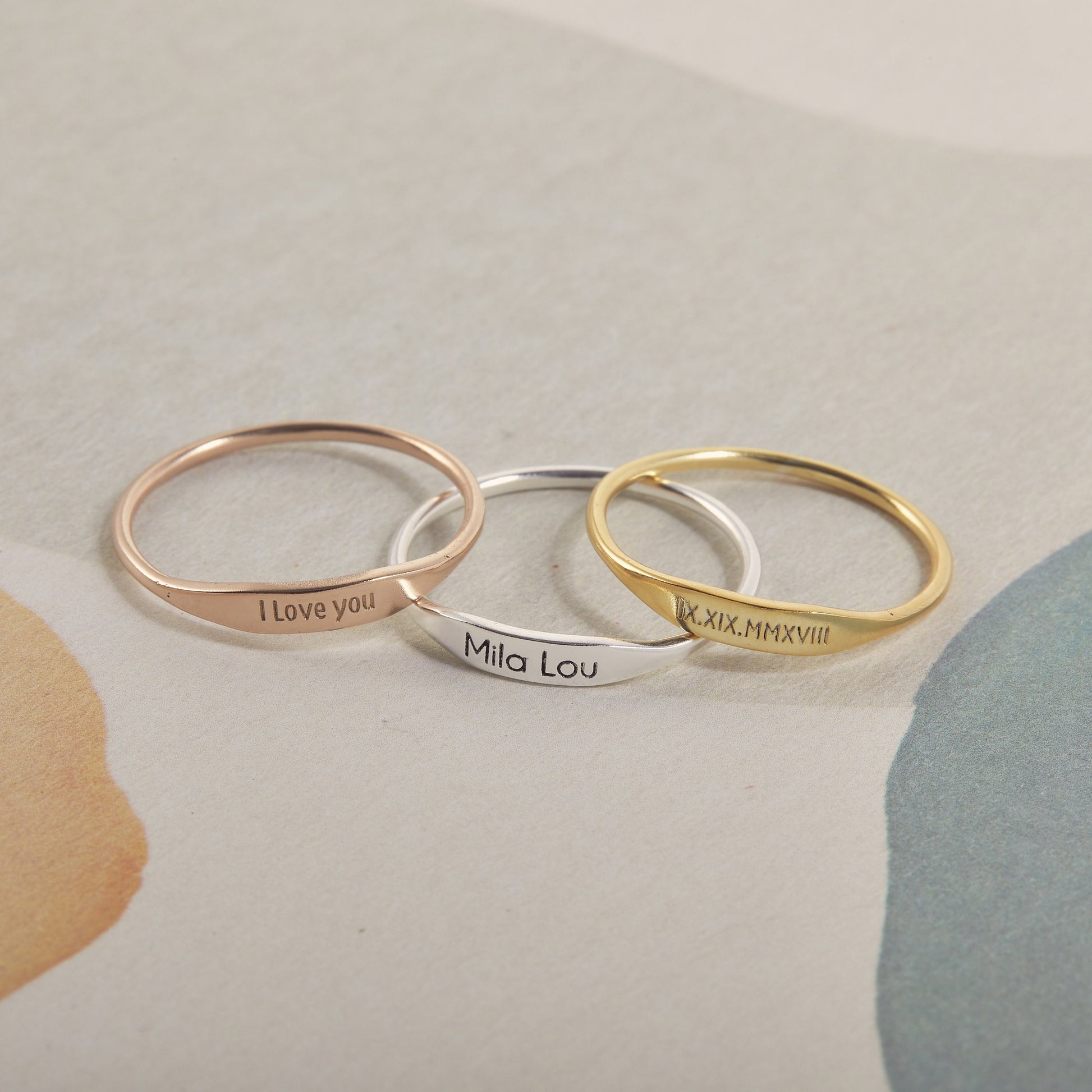 Personalized Dainty Ring | Custom Name Ring | Promise Silver Ring | Thin Stackable Ring | Stacking Ring | Family Ring | Minimalist Ring