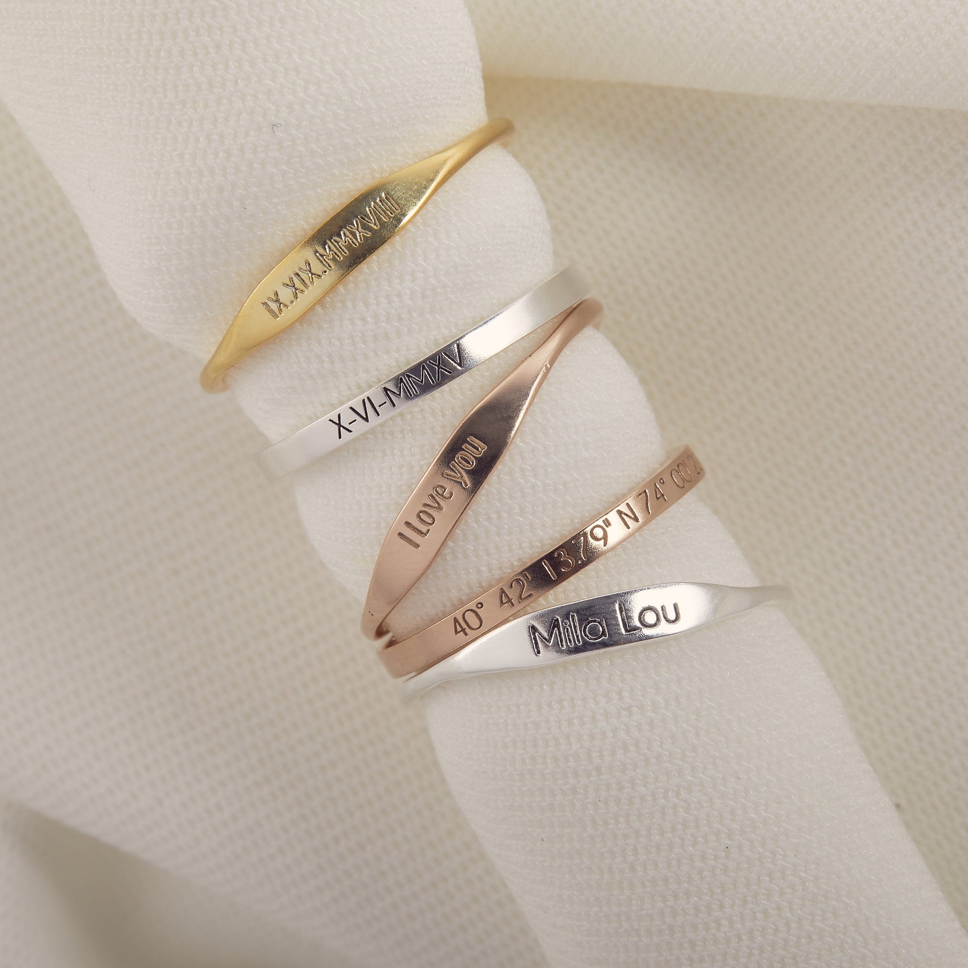 Personalized Dainty Ring | Custom Name Ring | Promise Silver Ring | Thin Stackable Ring | Stacking Ring | Family Ring | Minimalist Ring