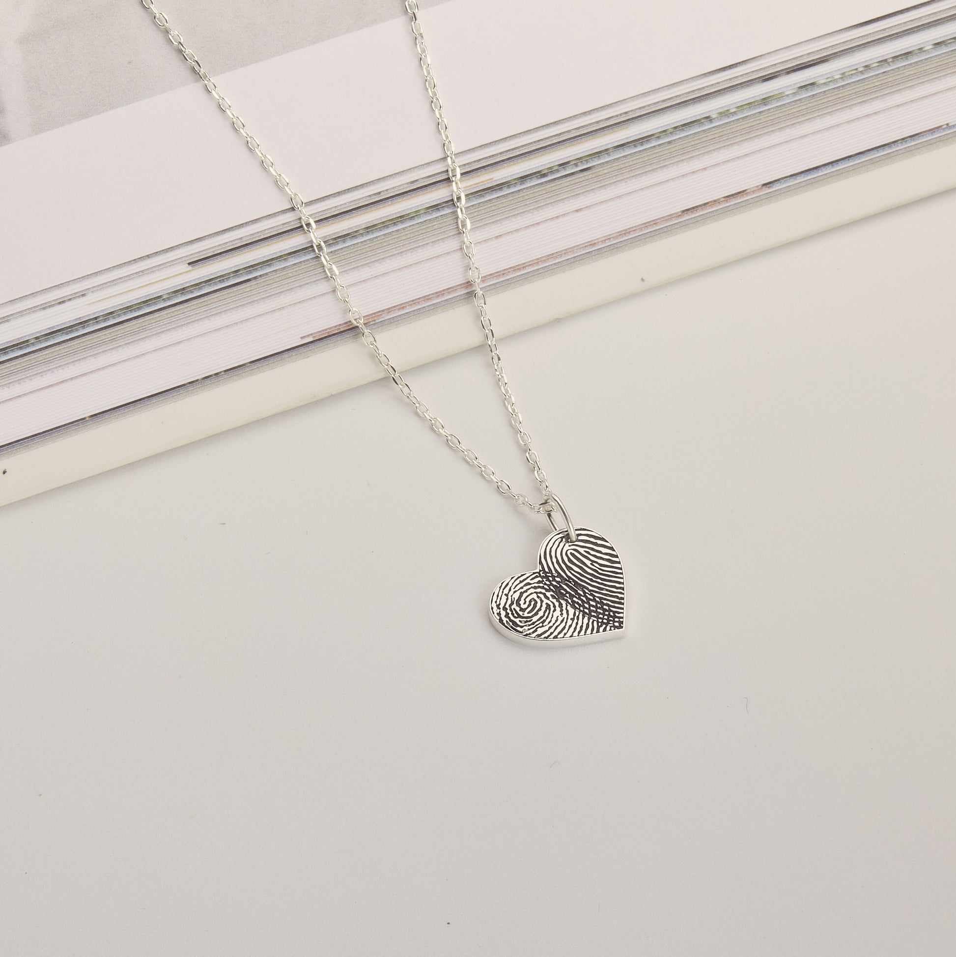 Fingerprint Heart Necklace | Handwriting Necklace | Memorial Necklace | Thumbprint necklace | Signature necklace | Remembrance necklace