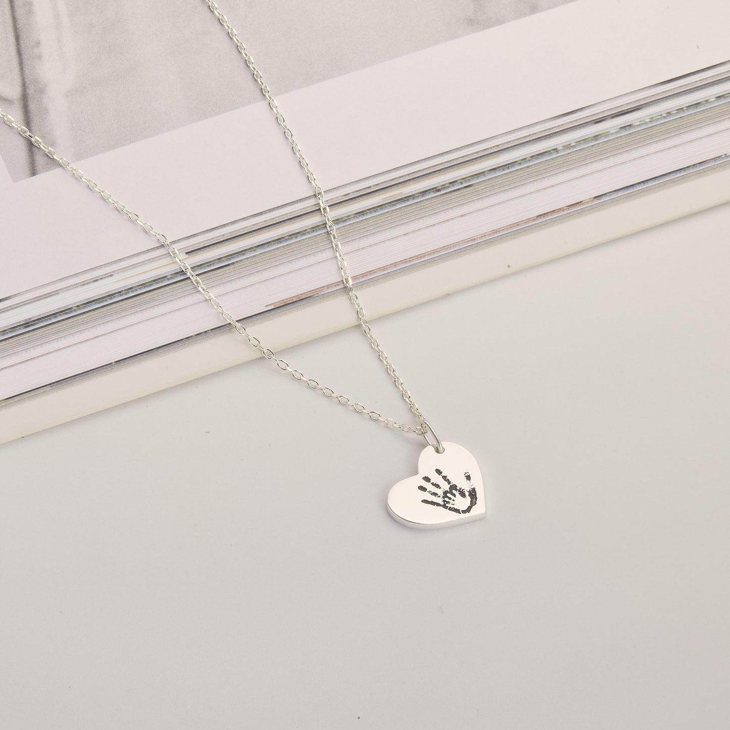 Valentine Gift for her | Signature necklace | Remembrance necklace | Fingerprint Heart Necklace | Handwriting Necklace | Memorial Necklace