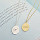 Children Name Oval Necklace |  Signature necklace | Thumbprint necklace | Handwriting Necklace | Memorial Necklace | Remembrance necklace