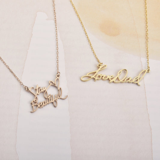 Actual Signature Necklace | Thumbprint necklace | Keepsake Necklace | Memorial Necklace | Handwriting necklace | Remembrance necklace