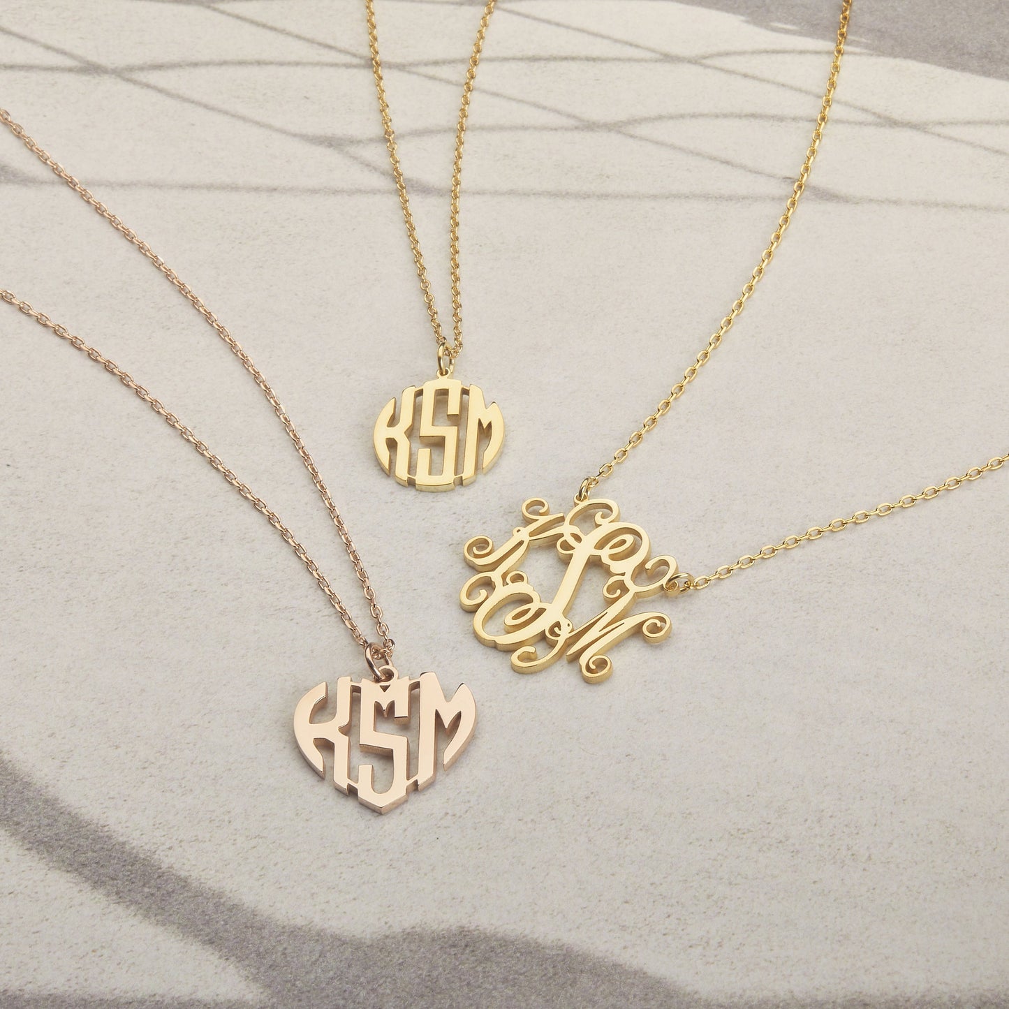 Custom Monogram Necklace | Name Initials Necklace | Children Name Necklace | Monogrammed Gifts | Monogrammed Heart Necklace | Gift for her