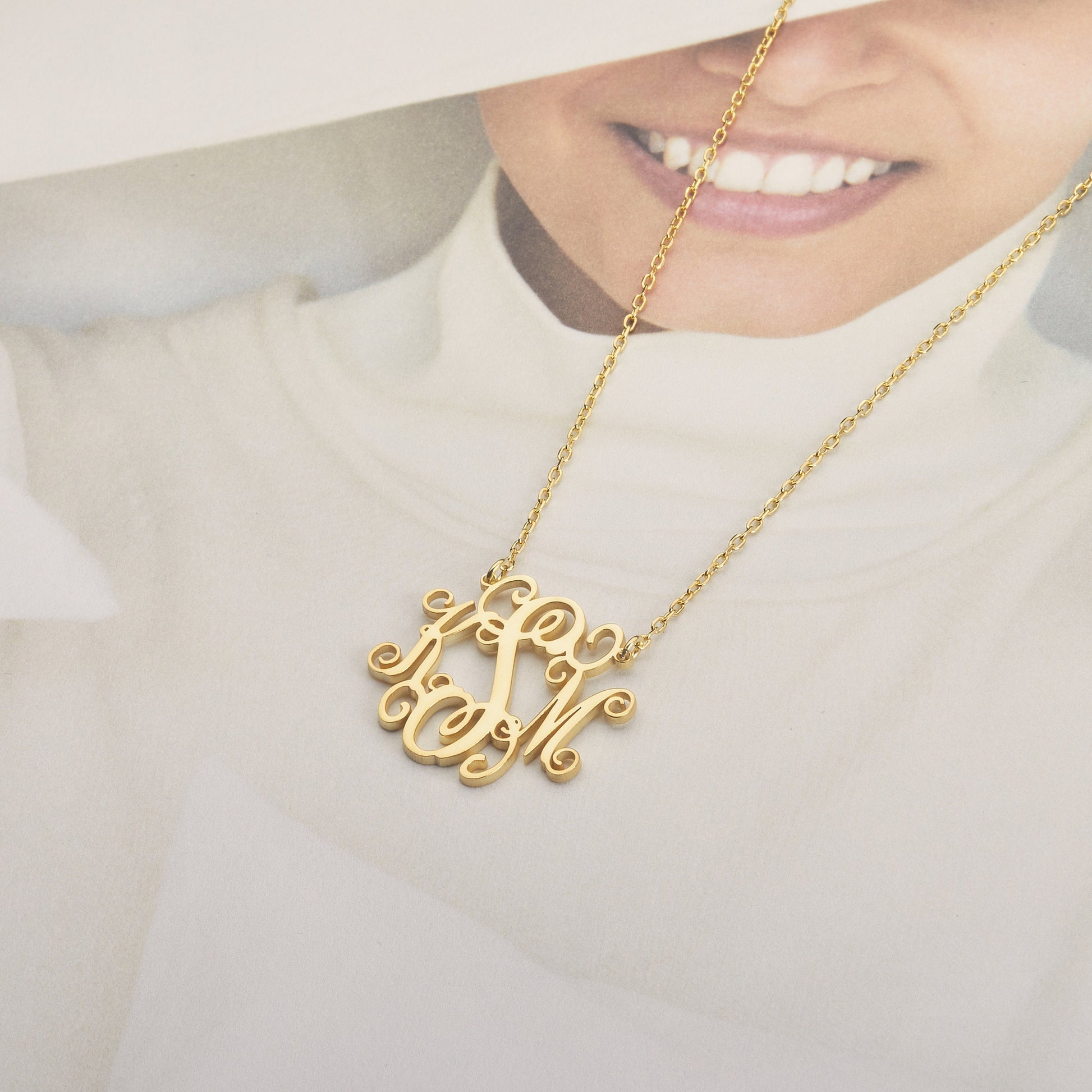 Custom Monogram Necklace | Name Initials Necklace | Monogrammed Necklace | Monogram Earrings | Children Name Necklace | Gift for mom
