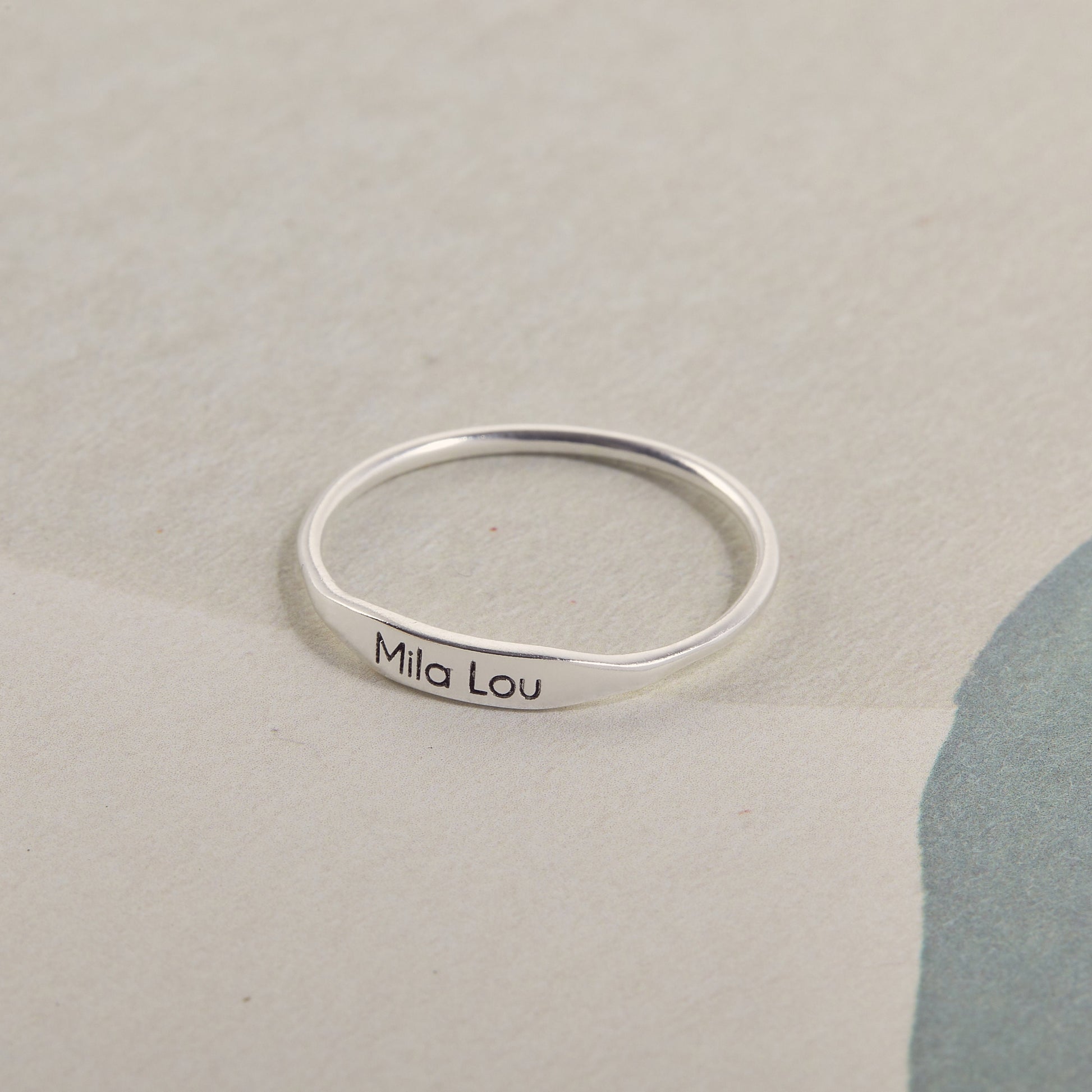 Personalized Dainty Ring | Custom Name Ring | Promise Silver Ring | Thin Stackable Ring | Stacking Ring | Family Ring | Minimalist Ring