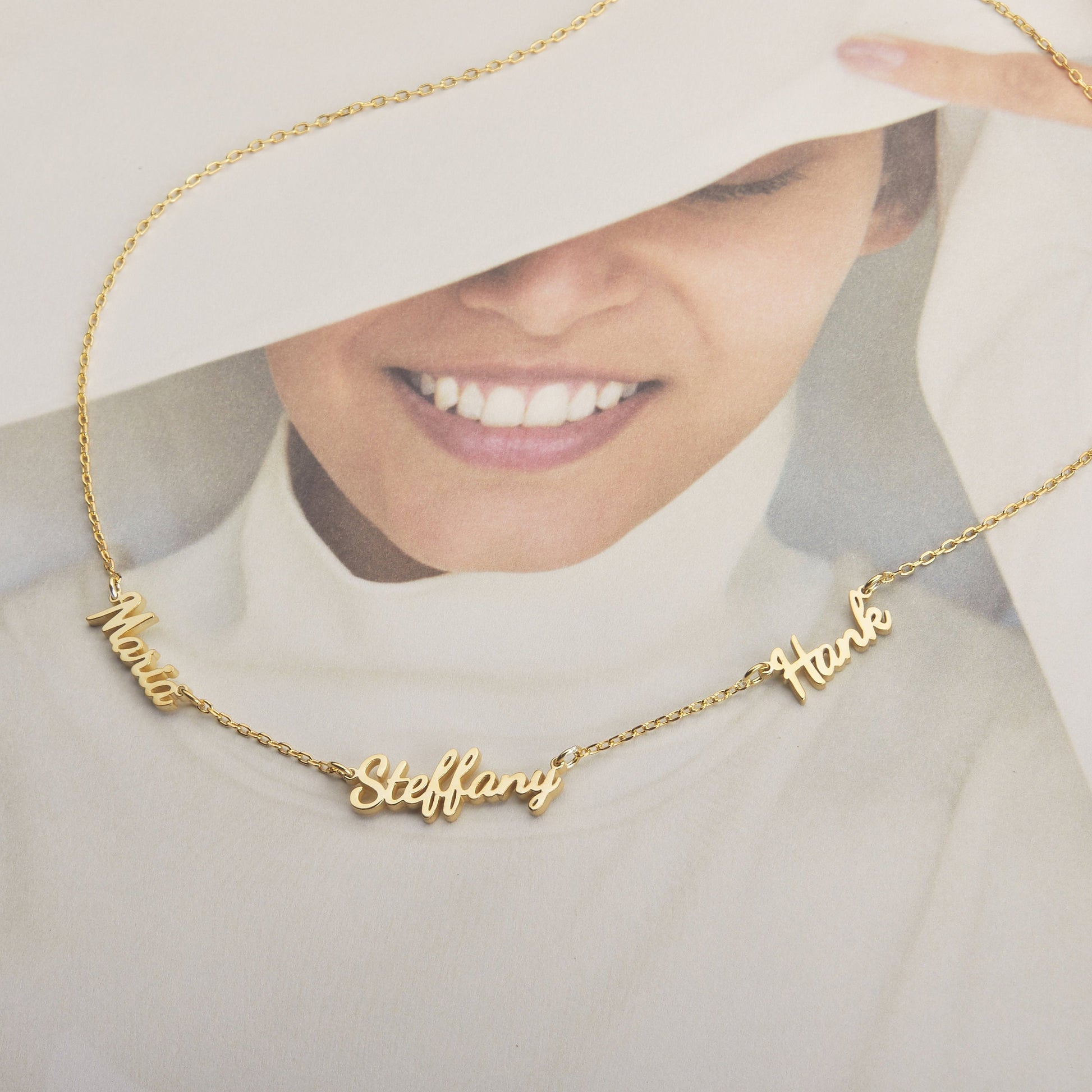 Triple Name Necklace | Baby Name Necklace | Custom Name Jewelry | Dainty Name Necklace |  Personalized Children Name Necklace