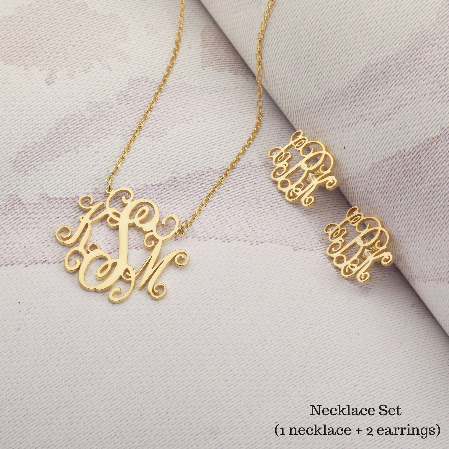 Custom Monogram Necklace | Name Initials Necklace | Monogrammed Necklace | Monogram Earrings | Children Name Necklace | Gift for mom