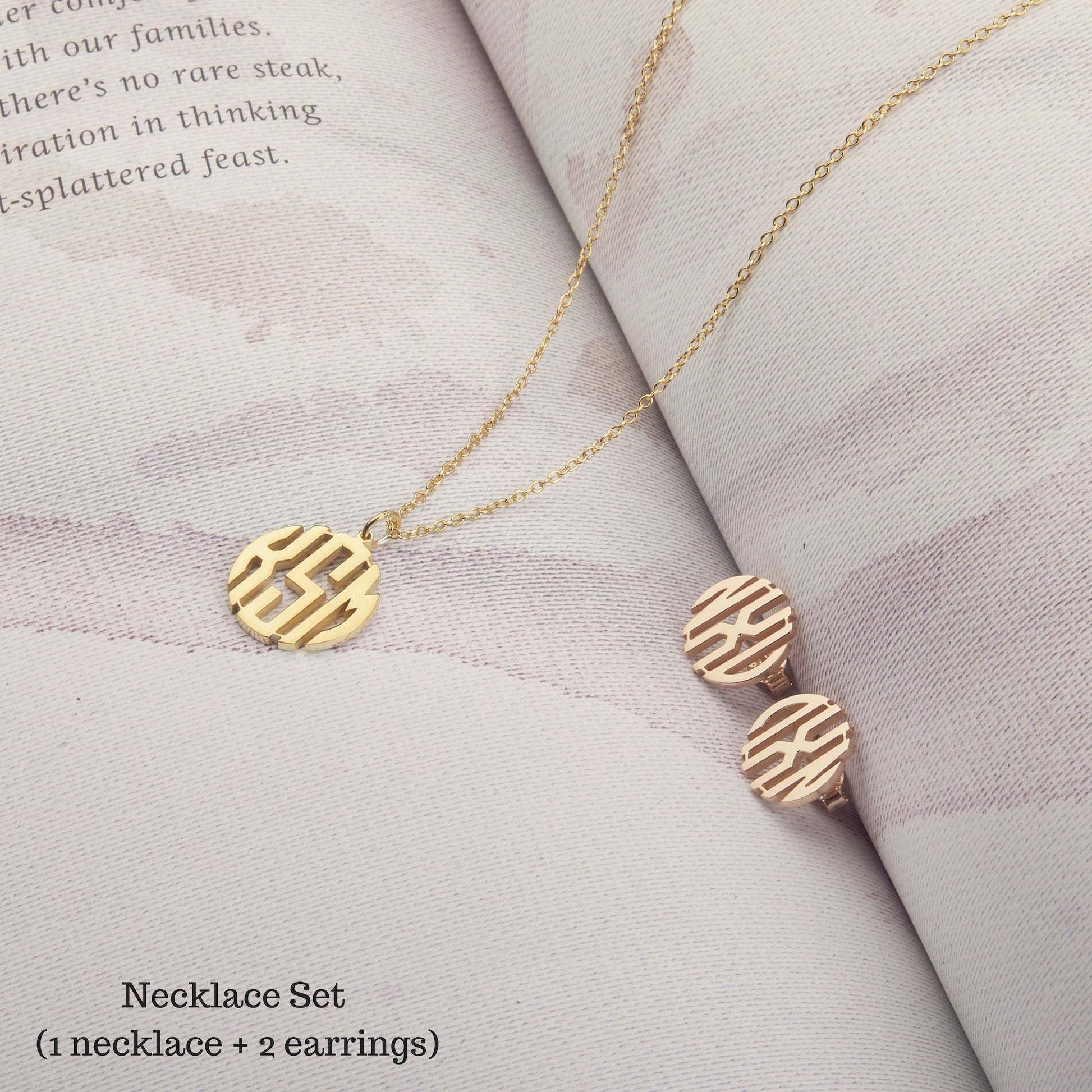 Children Name Necklace | Monogrammed Gift for mom | Monogram Necklace | Name Initials Necklace | Monogrammed Necklace | Monogram Earrings
