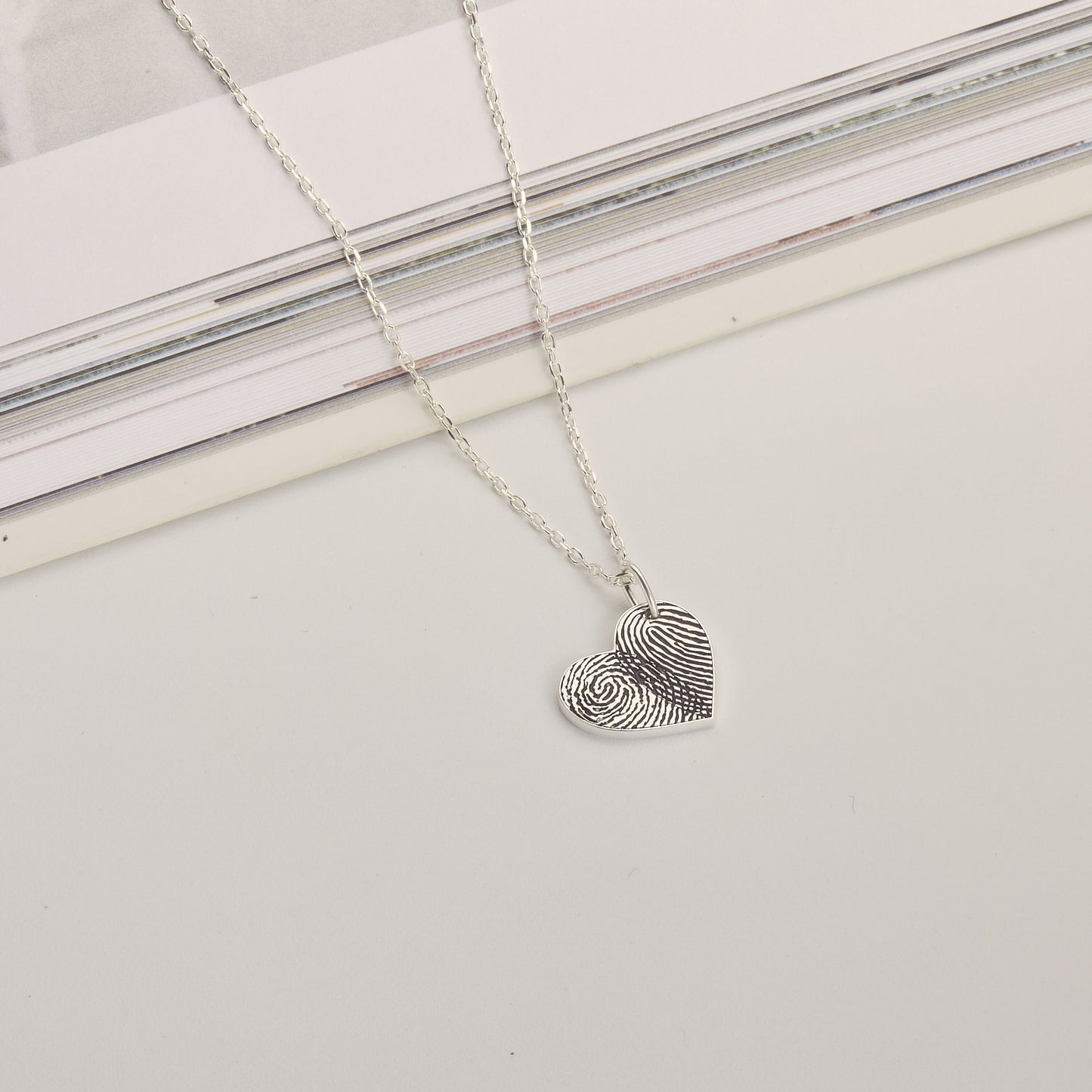 Valentine Gift for her | Signature necklace | Remembrance necklace | Fingerprint Heart Necklace | Handwriting Necklace | Memorial Necklace