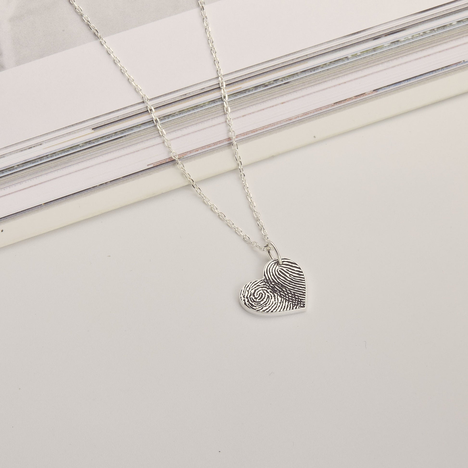 Valentine Gift for her | Signature necklace | Remembrance necklace | Fingerprint Heart Necklace | Handwriting Necklace | Memorial Necklace