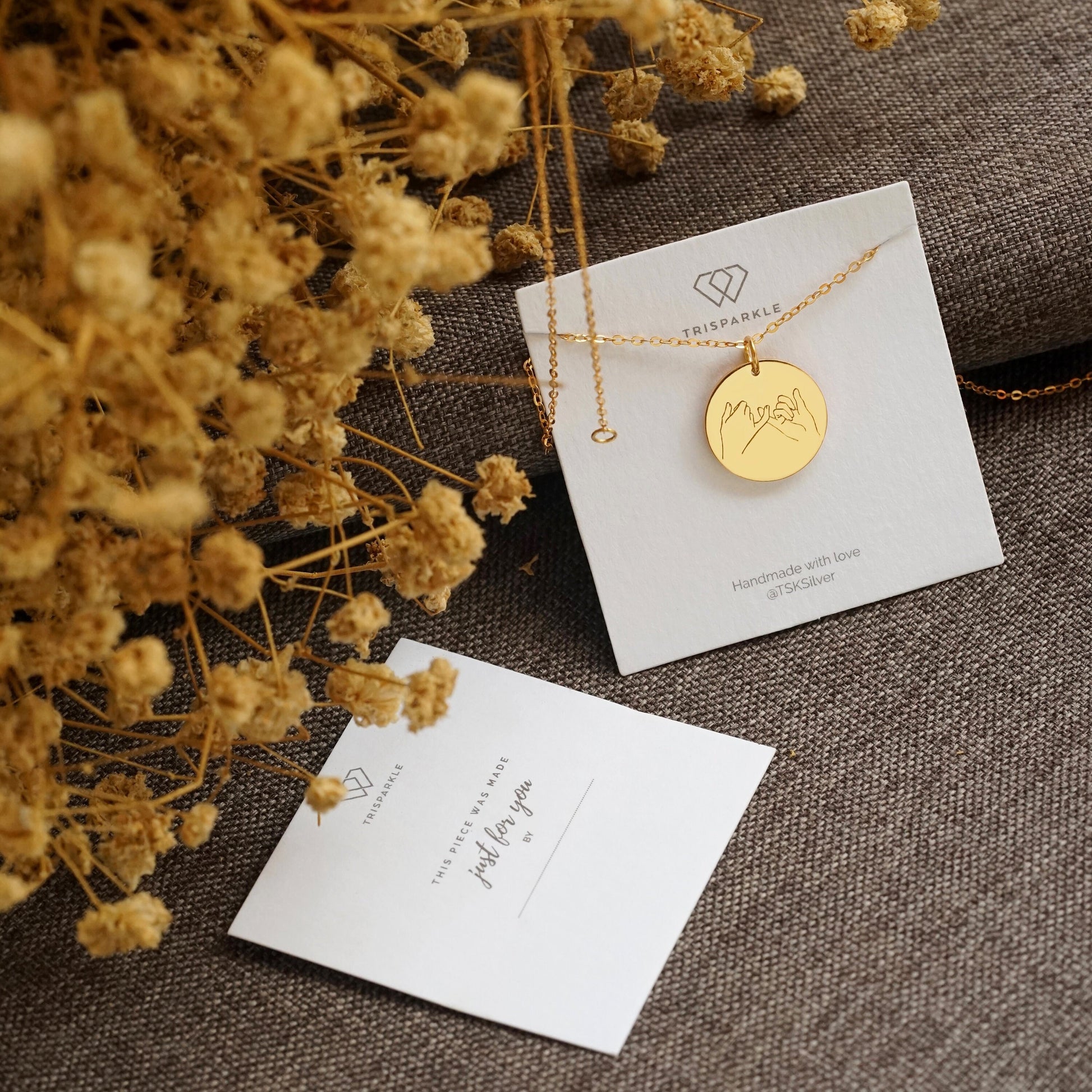 READY TO SHIP Pinky Promise Necklace | Graduation Gift | Custom Best Friend Necklace | Gold Filled Necklace | Delicate  Minimalist Necklace