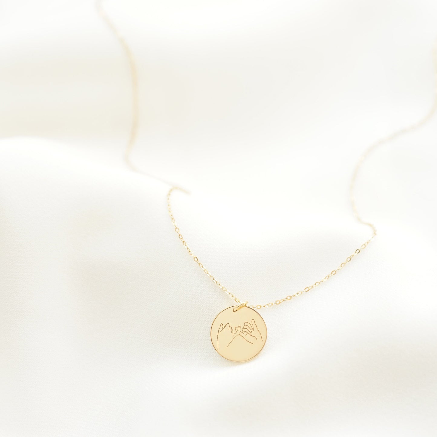 READY TO SHIP Pinky Promise Necklace | Graduation Gift | Custom Best Friend Necklace | Gold Filled Necklace | Delicate  Minimalist Necklace