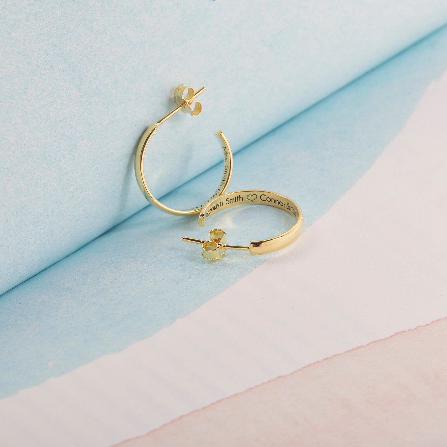 Personalized Hoop Earrings | Minimalist Gold Earrings | Large Statement Earrings | Bridal Earrings | Wedding Earrings | Bridesmaid Gifts