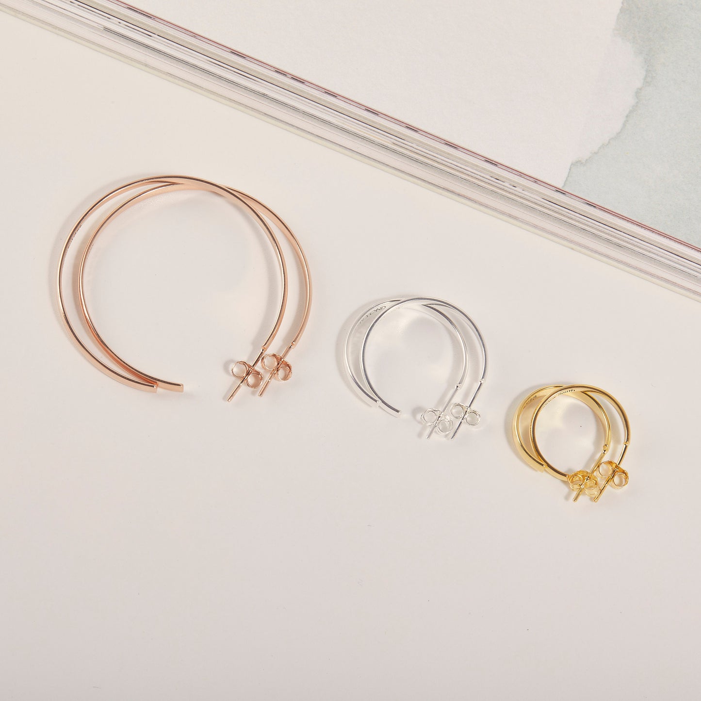Personalized Hoop Earrings | Minimalist Gold Earrings | Large Statement Earrings | Bridal Earrings | Wedding Earrings | Bridesmaid Gifts