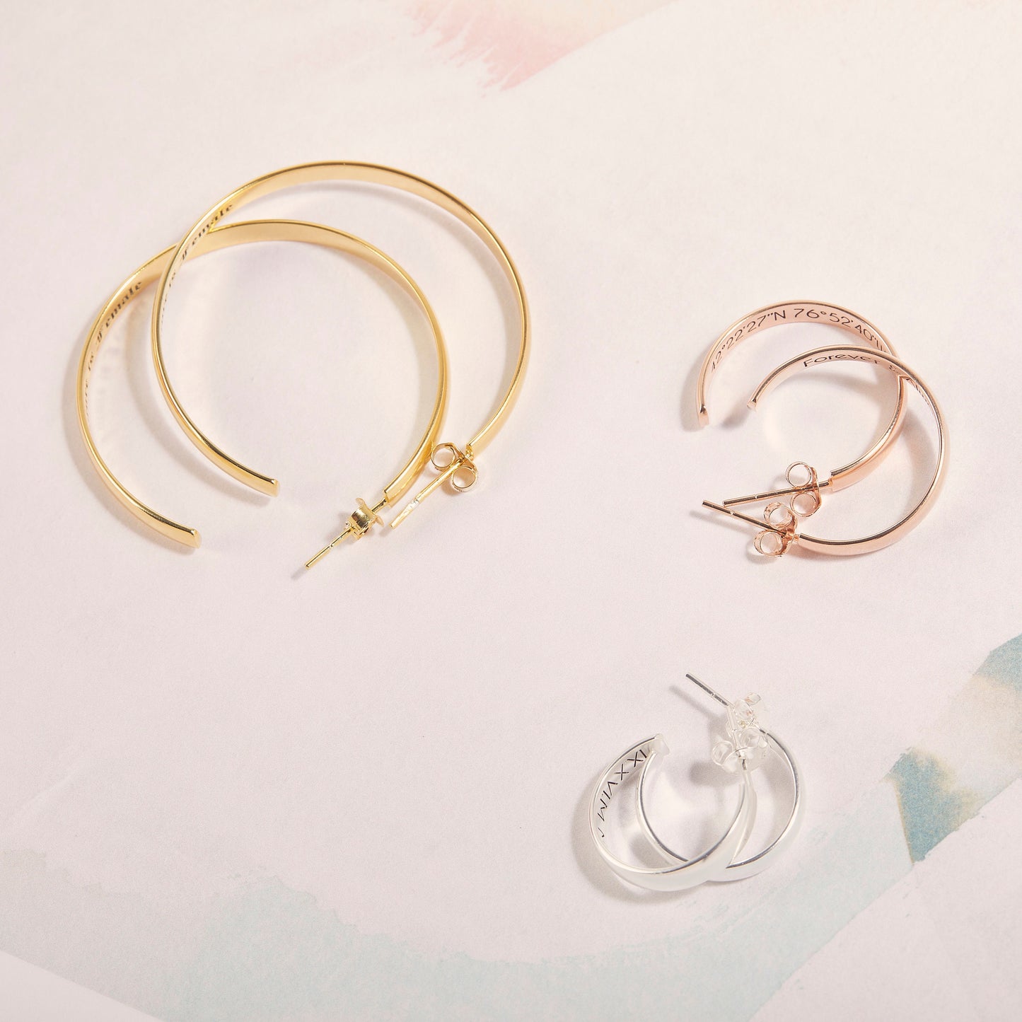 Personalized Hoop Earrings | Minimalist Gold Earrings | Large Statement Earrings | Bridal Earrings | Wedding Earrings | Bridesmaid Gifts