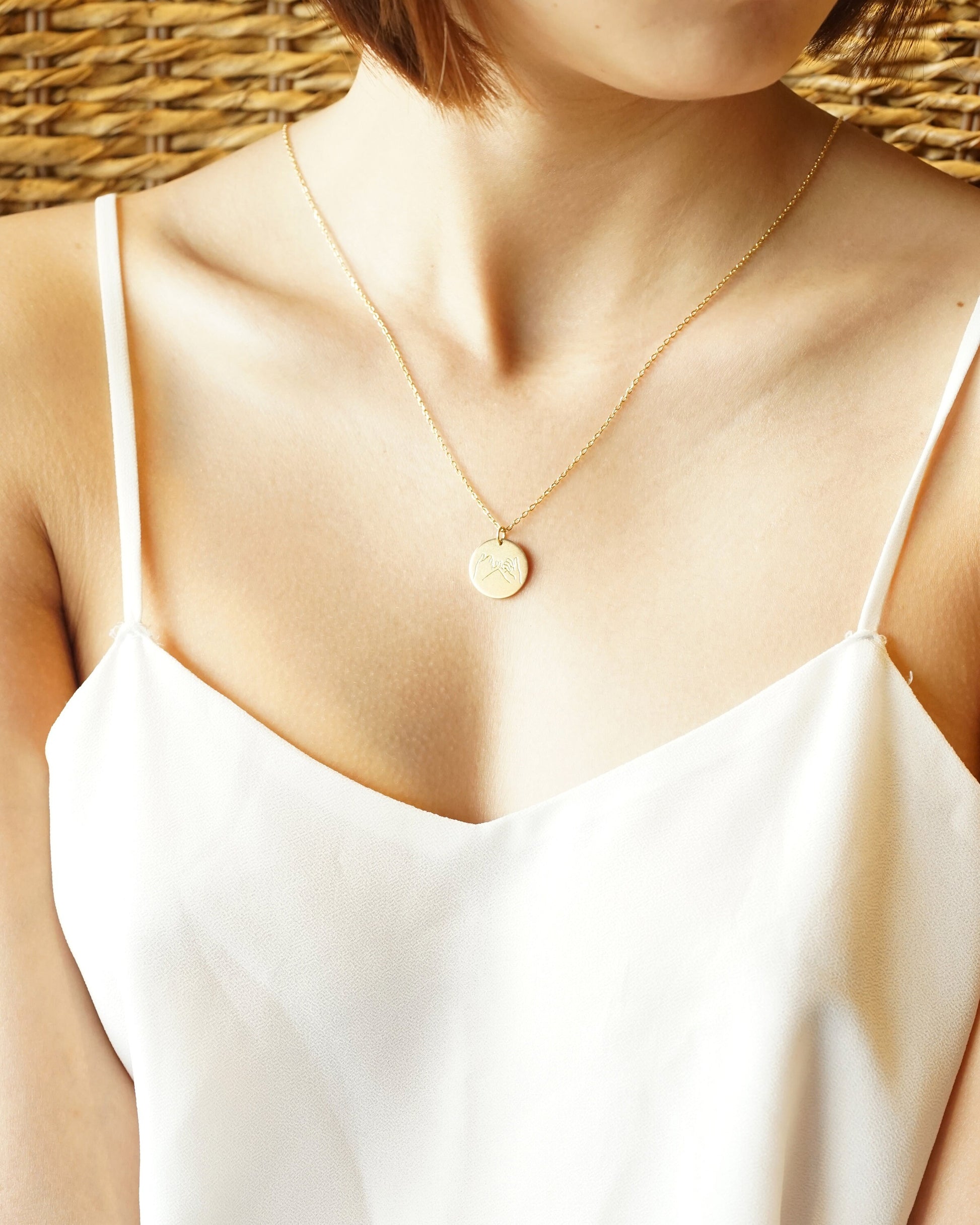 READY TO SHIP Pinky Promise Necklace | Graduation Gift | Custom Best Friend Necklace | Gold Filled Necklace | Delicate  Minimalist Necklace