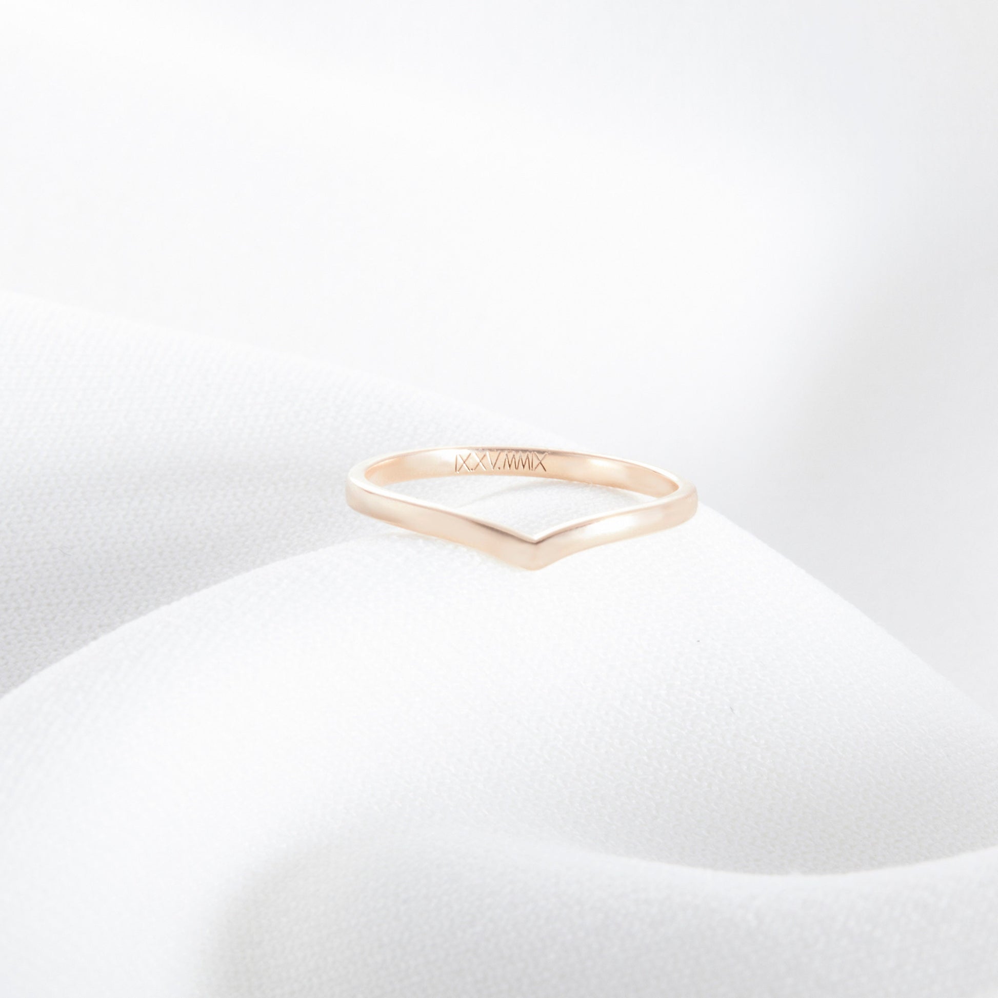 Valentine Gift for her | Custom Wishbone Ring | Engraved Dainty Ring | Name Ring | Promise Ring | Family Ring | Minimalist Ring