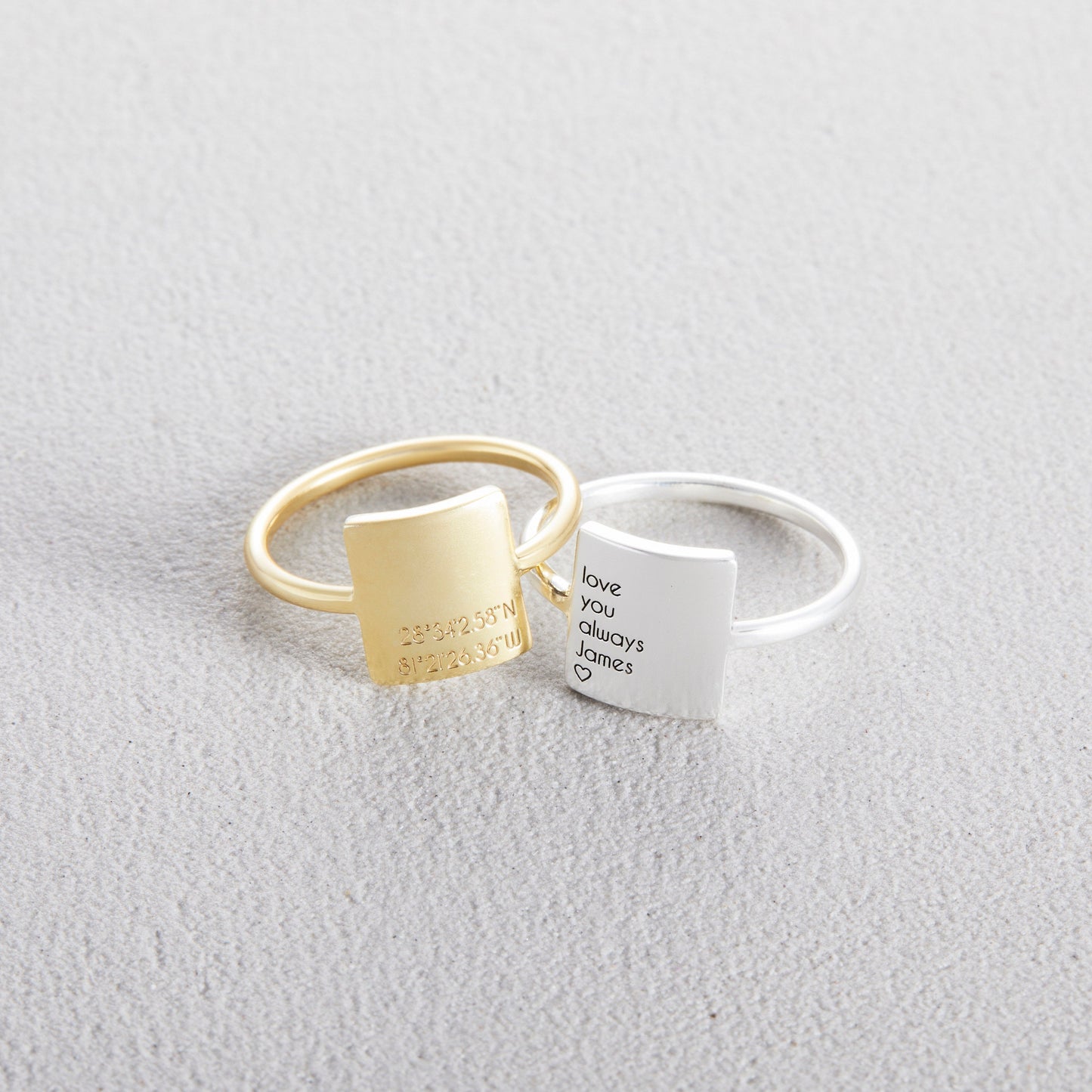 Personalized Sterling Silver Ring | Custom Dainty Ring | Everyday Statement Ring | Stacking Ring | Minimalist Stacking Ring | Engraved Ring