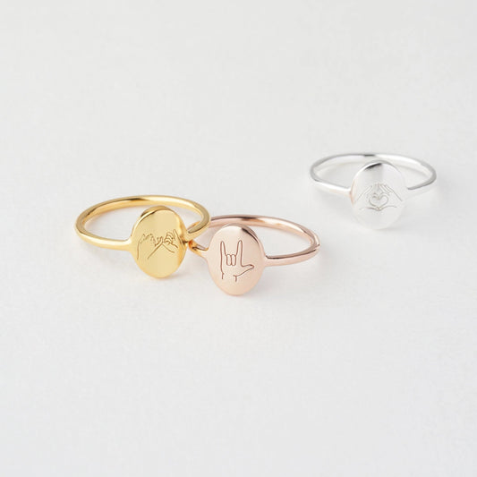 Personalized Pinky Promise Ring