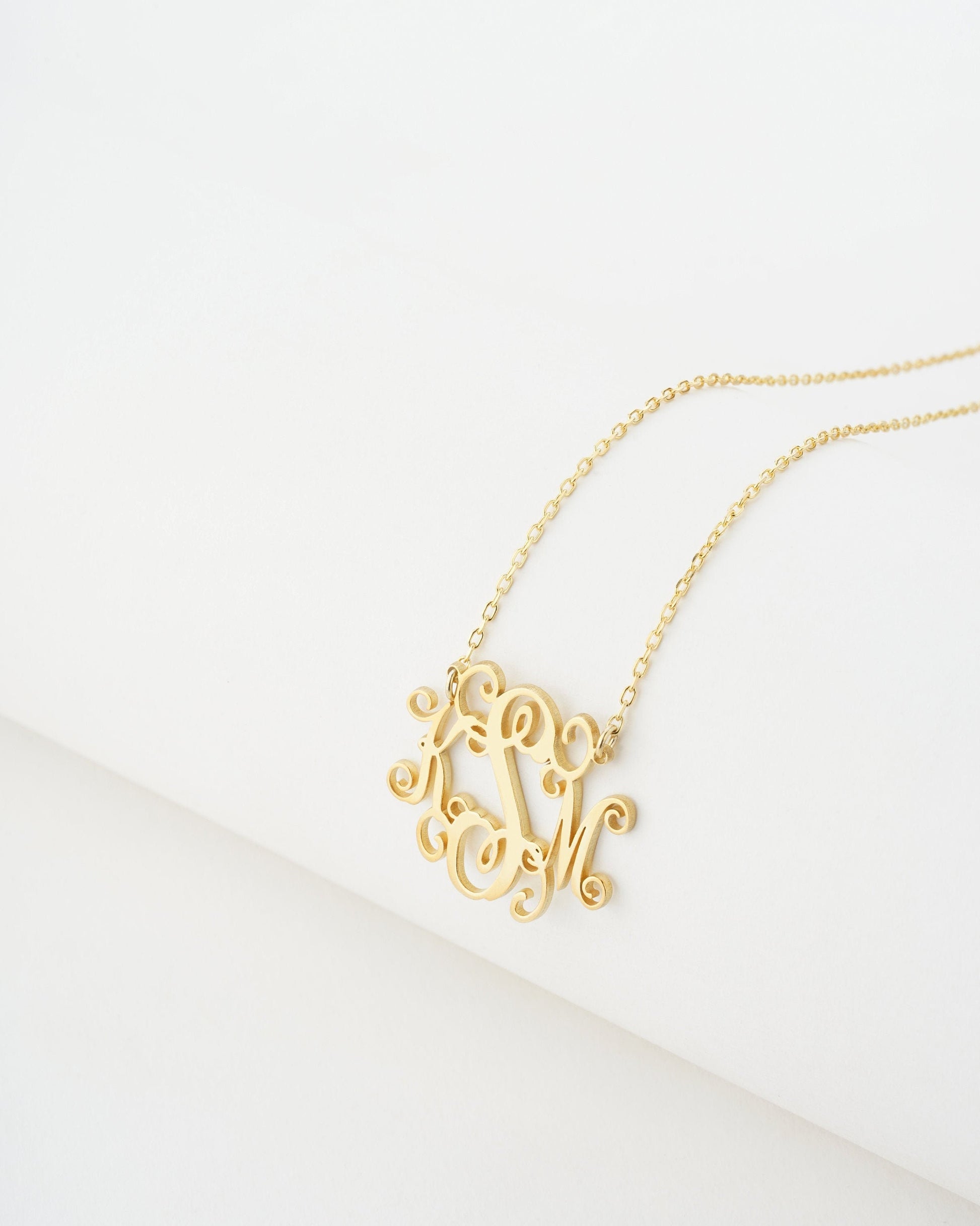 Custom Monogram Necklace | Name Initials Necklace | Monogrammed Necklace | Monogram Earrings | Children Name Necklace | Gift for mom