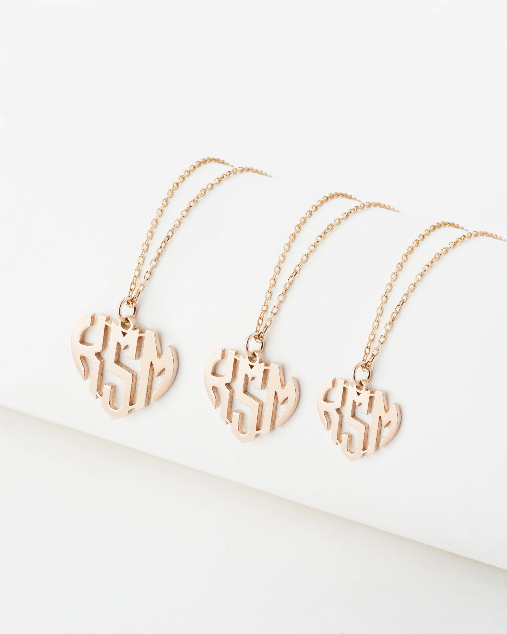 Monogrammed Heart Necklace | Monogram Earrings | Custom Monogram Necklace | Name Initials Necklace | Children Name Necklace | Gift for mom